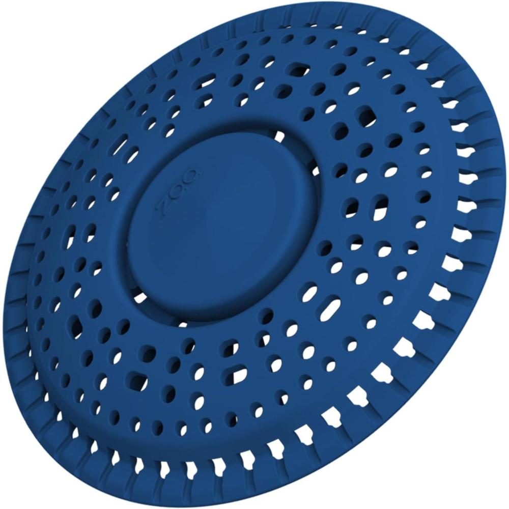 image:imagezaa Shower Drain Hair Catcher Upgraded 2Pack Premium Silicone Drain Protector amp Shower Drain Cover for Regular Floor Drains of Shower Room Bathroom Dark GrayDark Blue