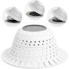 image:imagezaa Bathtub Drain Hair Catcher Silicone Collapsible 1 Pack Drain Protector for PopUp and Regular Drains of Shower Tub Bathroom Sink SnowWhiteSnow White
