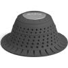 image:imagezaa Bathtub Drain Hair Catcher Premium Silicone Collapsible One Pack Drain Protector for PopUp and Regular Drains of Shower Bathtub Tub Bathroom Sink Black