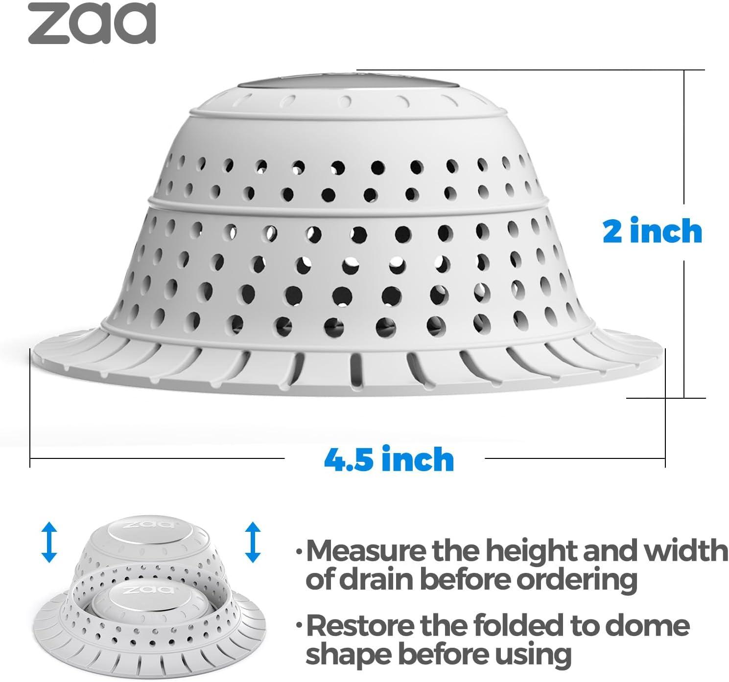 image:imagezaa Bathtub Drain Hair Catcher Premium Silicone Shower Hair Catcher 1Pack Hair Stopper for Pop Up amp Regular Drains of Shower Bathtub Bathroom Sink Bathroom Fixture Accessories Light Gray