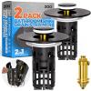 image:imagezaa Bathroom Sink Stopper  2Pack Bathroom Sink Drain StrainerPop Up Bathroom Drain Stopper with AntiClogging Filter Basketfor 105165 in USStandard Basin Drain HolesSilverBlack Bathroom Sink Stopper