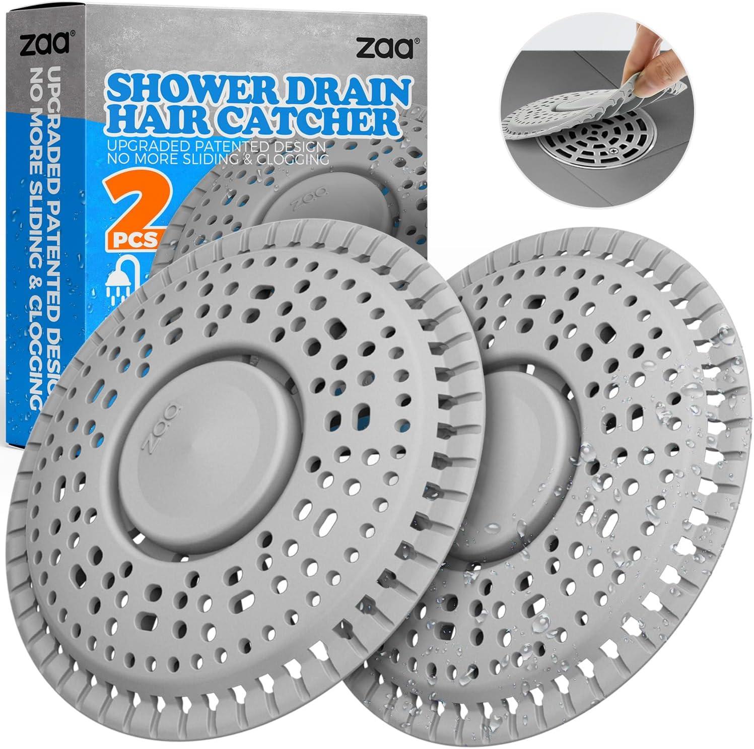 image:imageUpgraded 3in1 Kitchen Sink Drain Strainer amp Sink Stopper Shower Drain Hair Catcher 2 Pack Premium Silicone Drain Protector amp Shower Drain Cover
