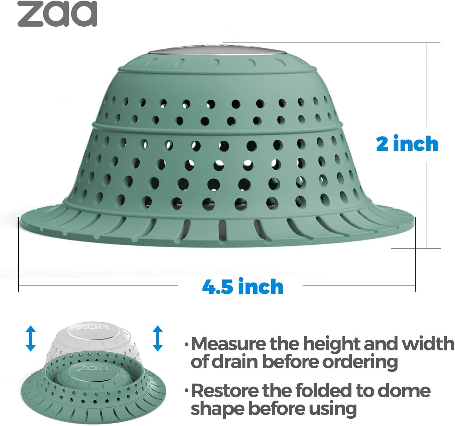 image:imagezaa Bathtub Drain Hair Catcher Premium Silicone Shower Hair Catcher 1Pack Hair Stopper for Pop Up amp Regular Drains of Shower Bathtub Bathroom Sink Bathroom Fixture Accessories WhiteGreen