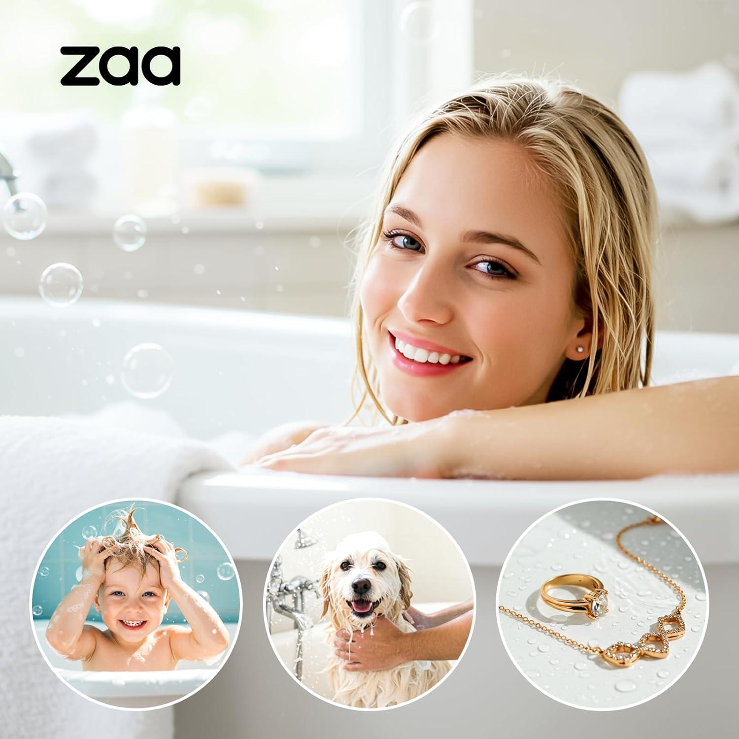 image:imagezaa Bathtub Drain Hair Catcher Premium Silicone Shower Hair Catcher 1Pack Hair Stopper for Pop Up amp Regular Drains of Shower Bathtub Bathroom Sink Bathroom Fixture Accessories WhiteSilver Gray