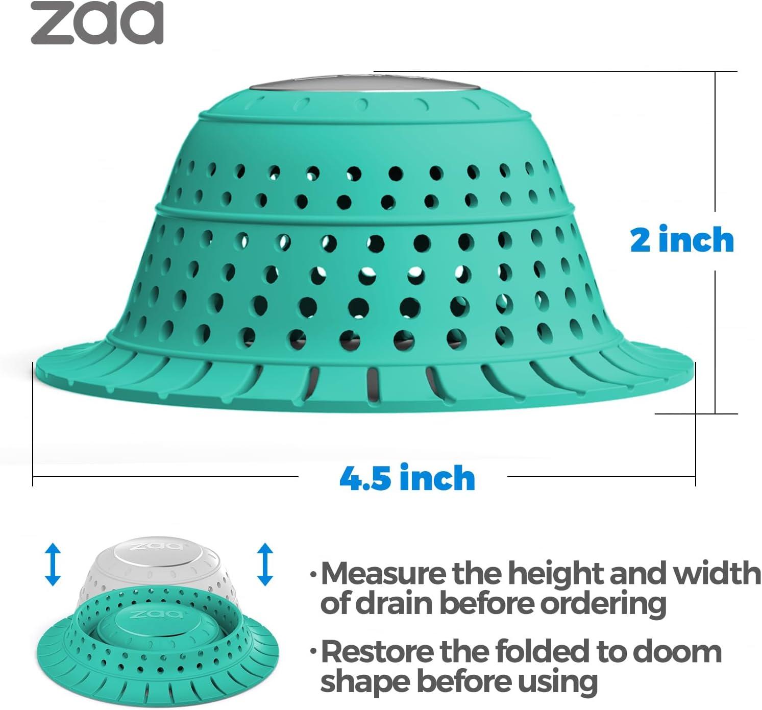 image:imagezaa Bathtub Drain Hair Catcher Premium Silicone Shower Hair Catcher 1Pack Hair Stopper for Pop Up amp Regular Drains of Shower Bathtub Bathroom Sink Bathroom Fixture Accessories WhiteMint Green